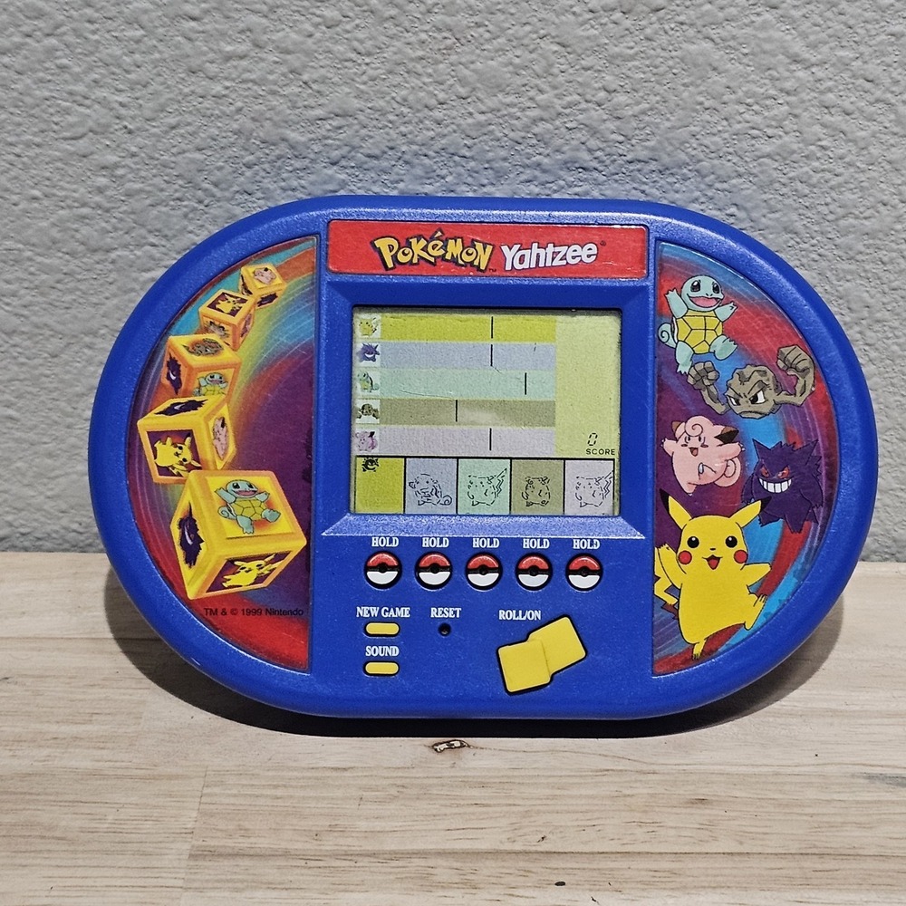 Pokemon Yahtzee 1999 Hasbro Electronic Handheld Video Game - Tested!
